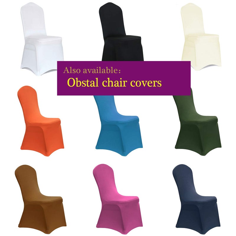 Obstal 50 PCS Spandex Stretch Chair Sashes Bows for Wedding Reception- Universal Elastic Chair Cover Bands with Buckle Slider for Banquet, Party, Hotel Event Decorations Burgundy Sashes - Image 4